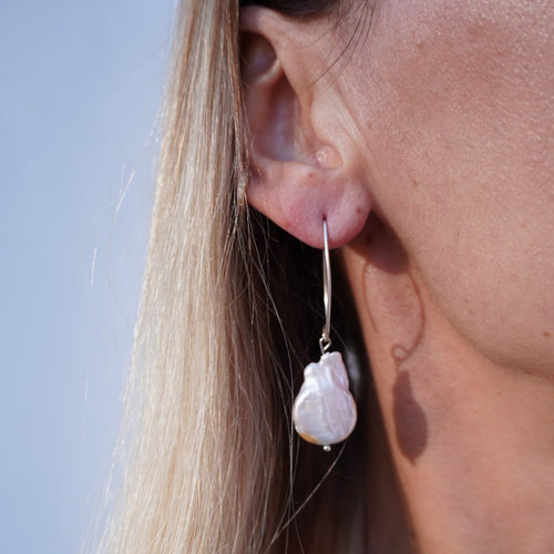 Aurora – Baroque Pearl & Sterling Silver Earrings